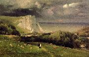 George Inness Etretat oil on canvas